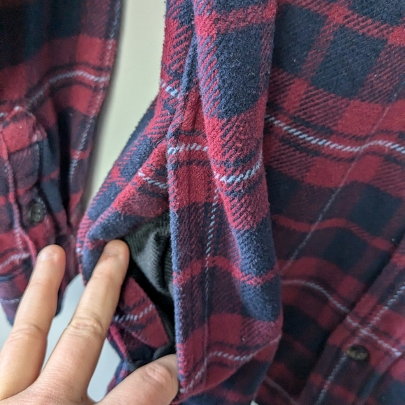 ORVIS Men heavy weight Flanel size medium 100% cotton Red and Blue color - Picture 9 of 13